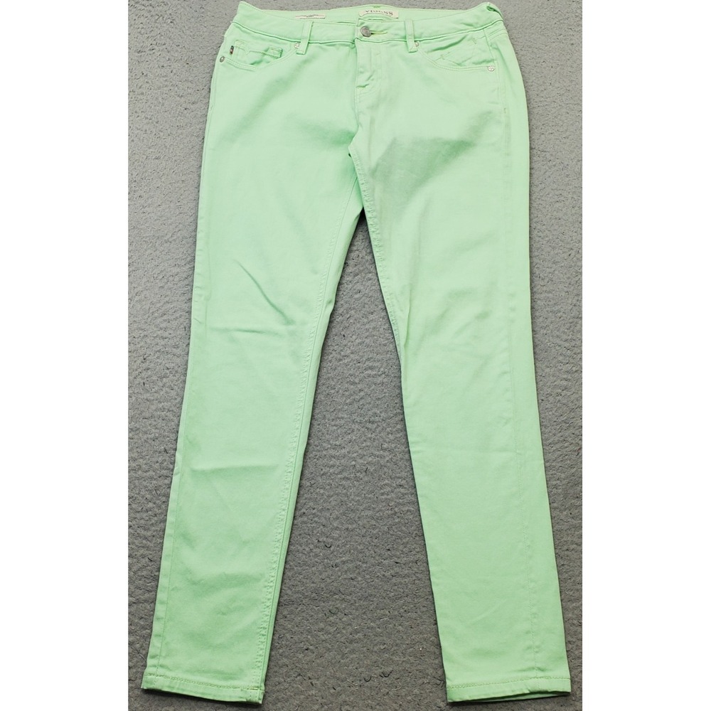 Vigoss The Jagger Jeans Womens 28 Green Denim 5-Pocket Design Stretch Skinny Leg